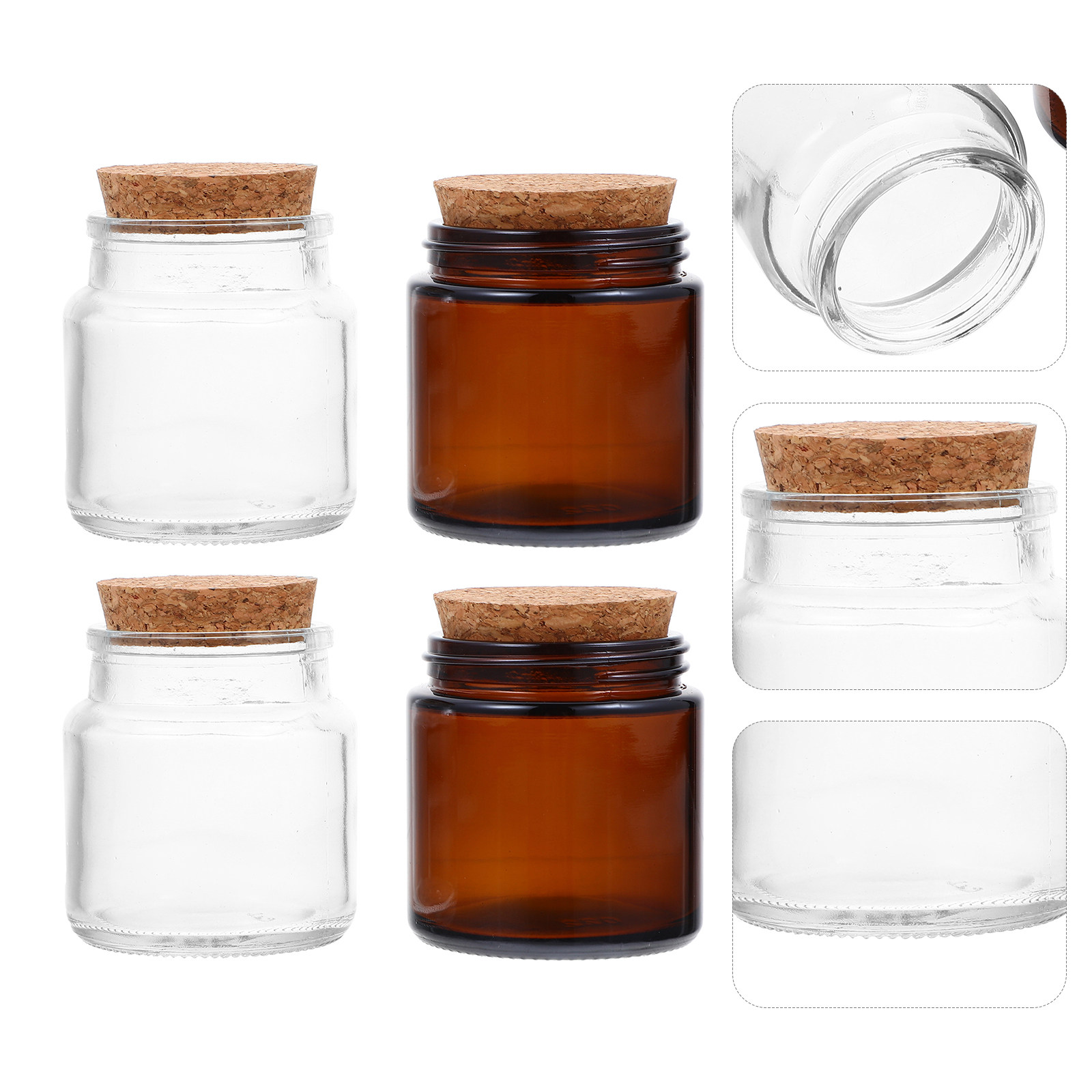 Candle Supplies Glass Jars - 4 pots en verre de qualité