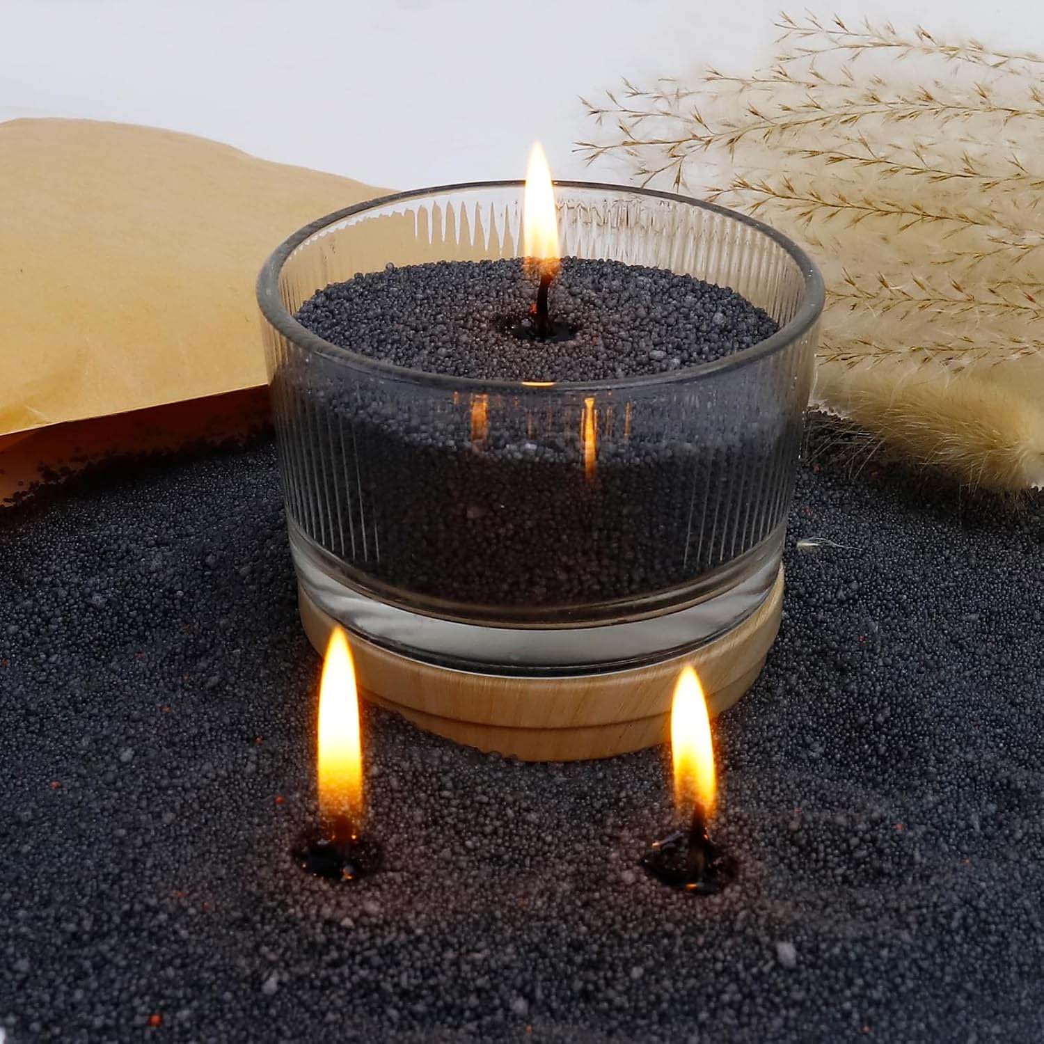 Candle Supplies In Bulk - Sable noir pour bougies avec mèche,