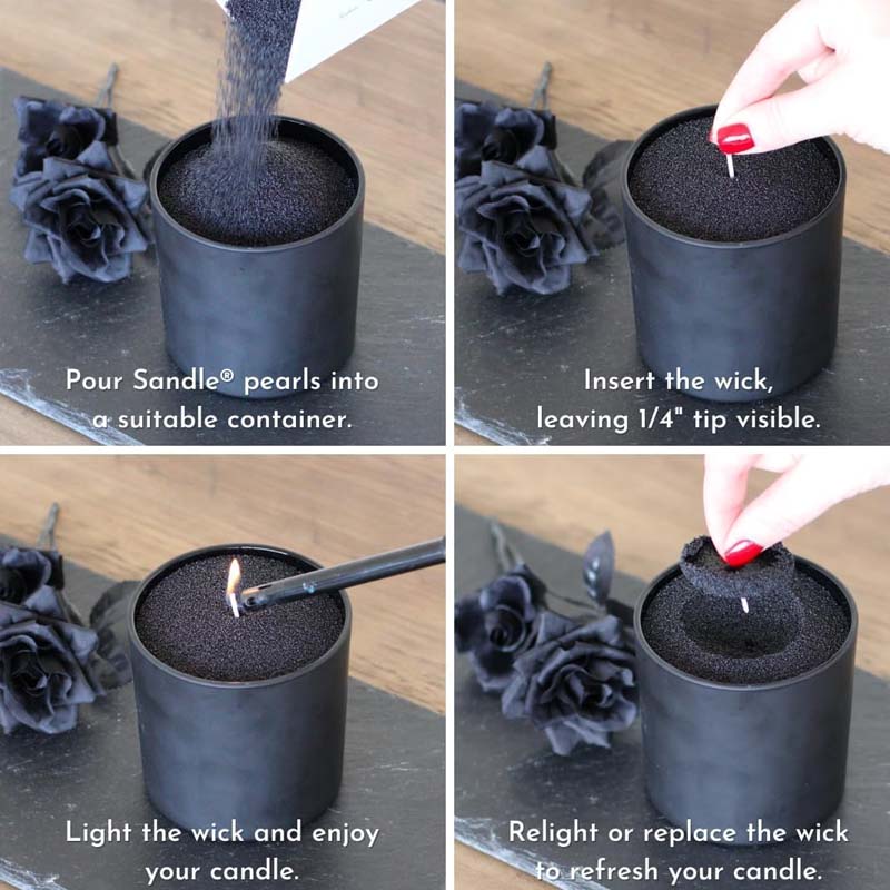 Sable noir pour bougies avec m - Candle Supplies In Bulk avis et prix
